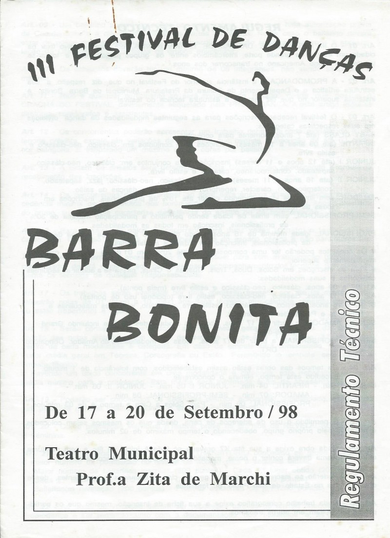 FESTIVAL DE DANÇA DE BARRA BONITA 1998